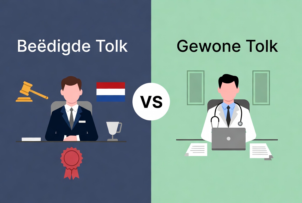 Wat is het verschil tussen een beëdigde en een gewone tolk?